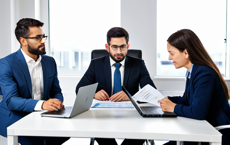 A diverse group of professional entrepreneurs, including Zzp'ers and MKB owners, in a modern, well-lit office. They are gathered around a table with financial documents, laptops, and charts, engaged in a thoughtful discussion about new tax regulations. The atmosphere is focused and professional, conveying the complexity of fiscal changes. The subjects are fully clothed in modest business attire, appropriate attire, professional dress. The image features perfect anatomy, correct proportions, natural pose, well-formed hands, proper finger count, and natural body proportions. High-resolution, professional photography, soft studio lighting, realistic, safe for work, appropriate content, fully clothed, professional.